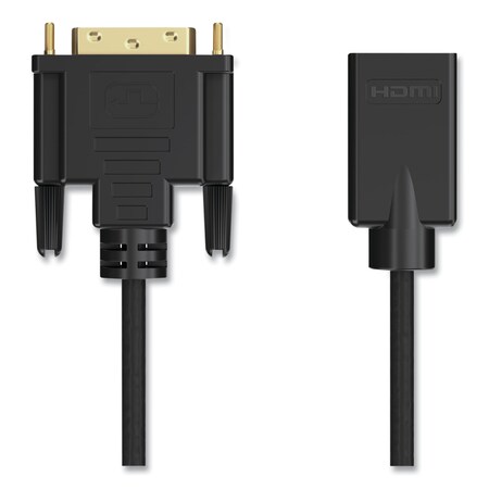 Nxt Technologies DVI to HDMI Adapter, 6", Black NX50637